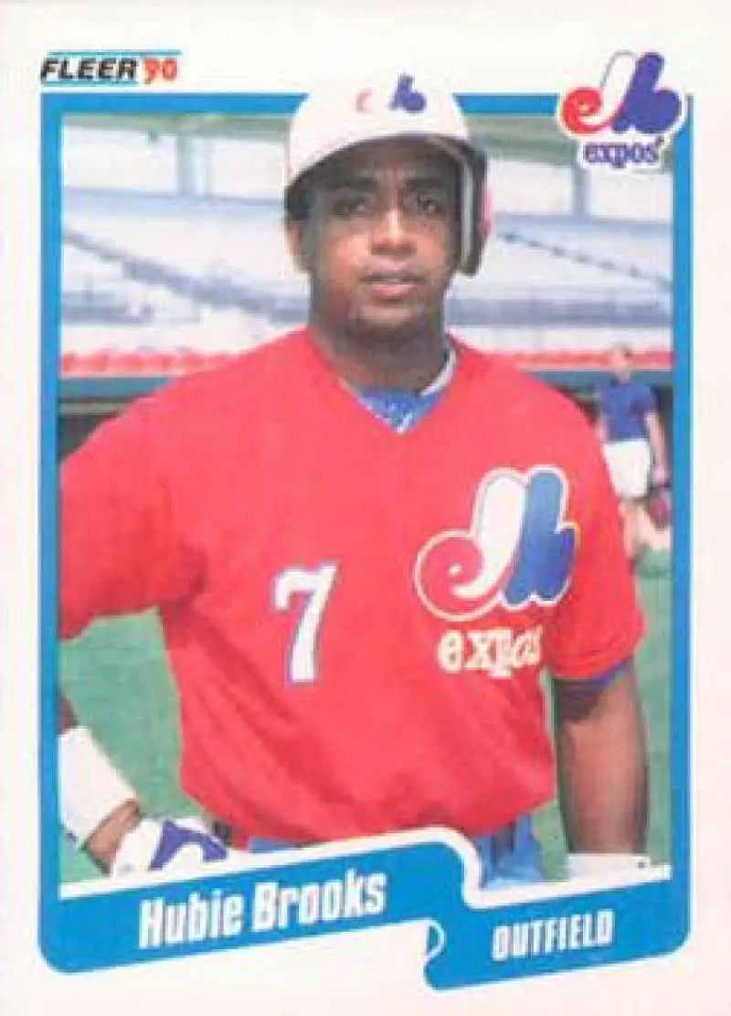 1990 Fleer #341 Hubie Brooks NM-MT Montreal Expos Baseball Card - Baseball Card Single