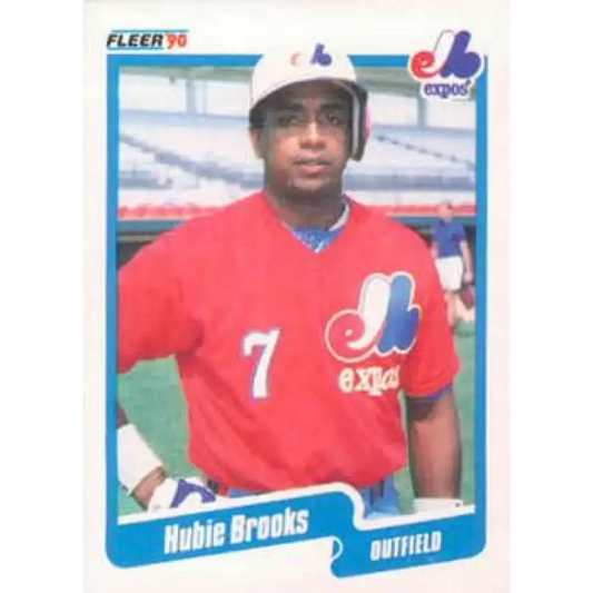 1990 Fleer #341 Hubie Brooks NM-MT Montreal Expos Baseball Card - Baseball Card Single