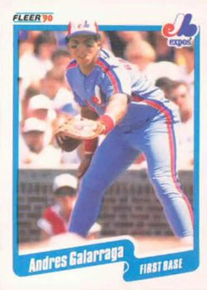 1990 Fleer #345 Andres Galarraga NM-MT Montreal Expos Baseball Card - Baseball Card Single