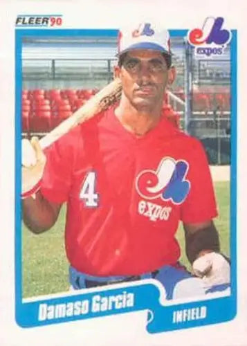 1990 Fleer #346 Damaso Garcia NM-MT Expos - Baseball Card Single