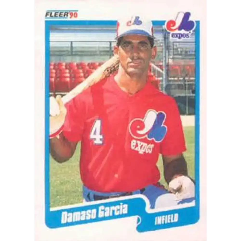 1990 Fleer #346 Damaso Garcia NM-MT Montreal Expos Baseball Card - Baseball Card Single