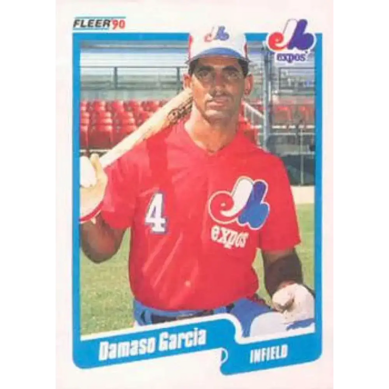 1990 Fleer #346 Damaso Garcia NM-MT Montreal Expos Baseball Card - Baseball Card Single
