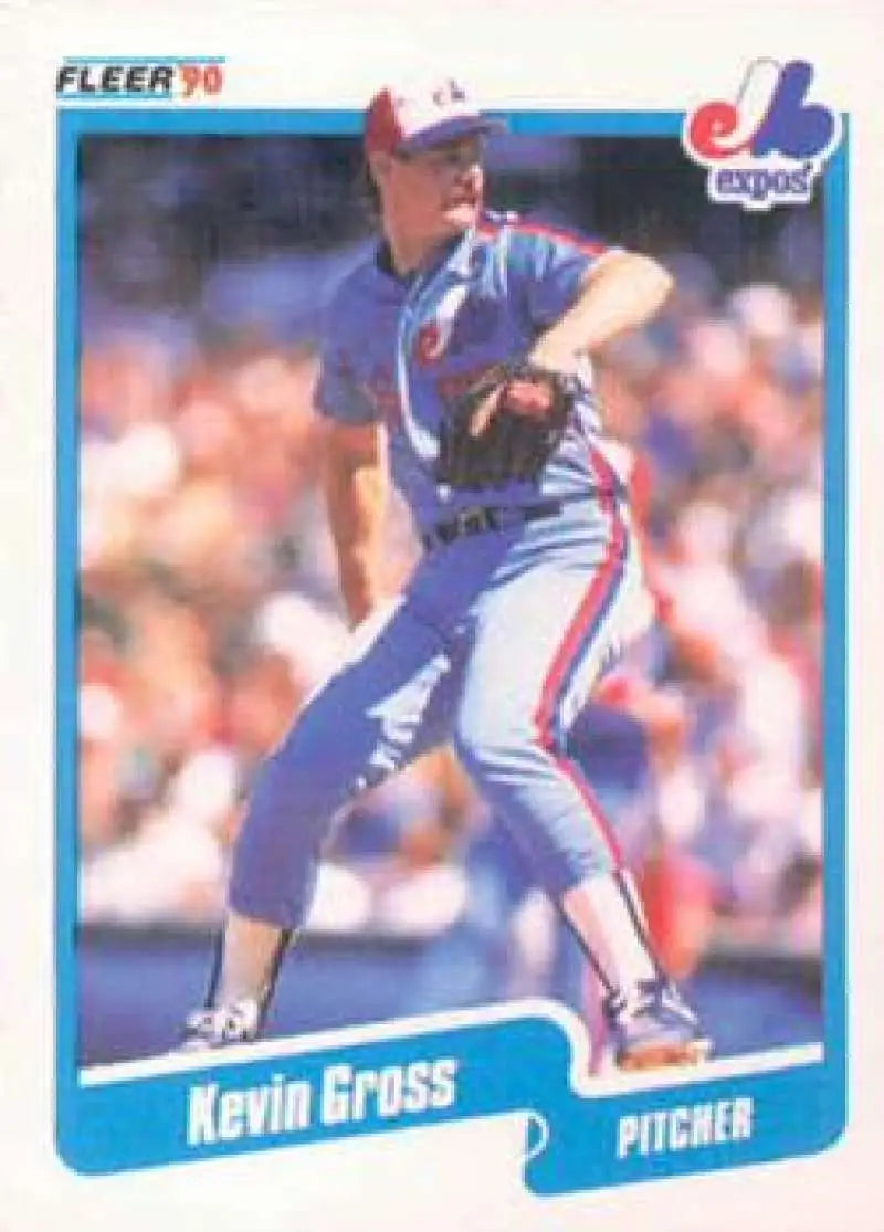 1990 Fleer #348 Kevin Gross NM-MT Montreal Expos Baseball Card - Baseball Card Single
