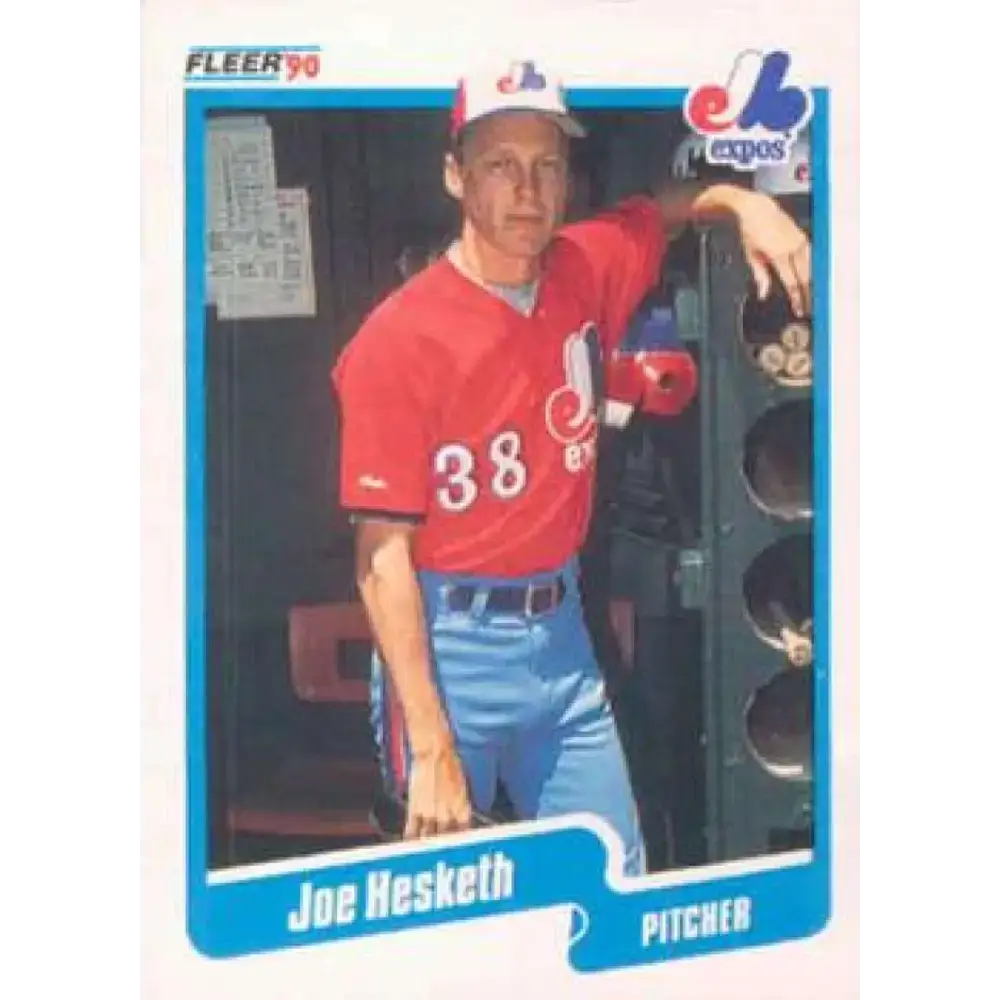 1990 Fleer #349 Joe Hesketh NM-MT Montreal Expos Baseball Card - Baseball Card Single