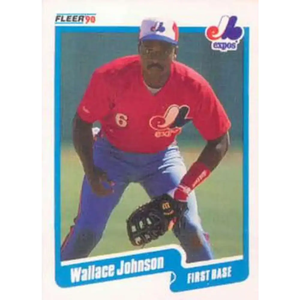 1990 Fleer #351 Wallace Johnson NM-MT Montreal Expos Baseball Card - Baseball Card Single