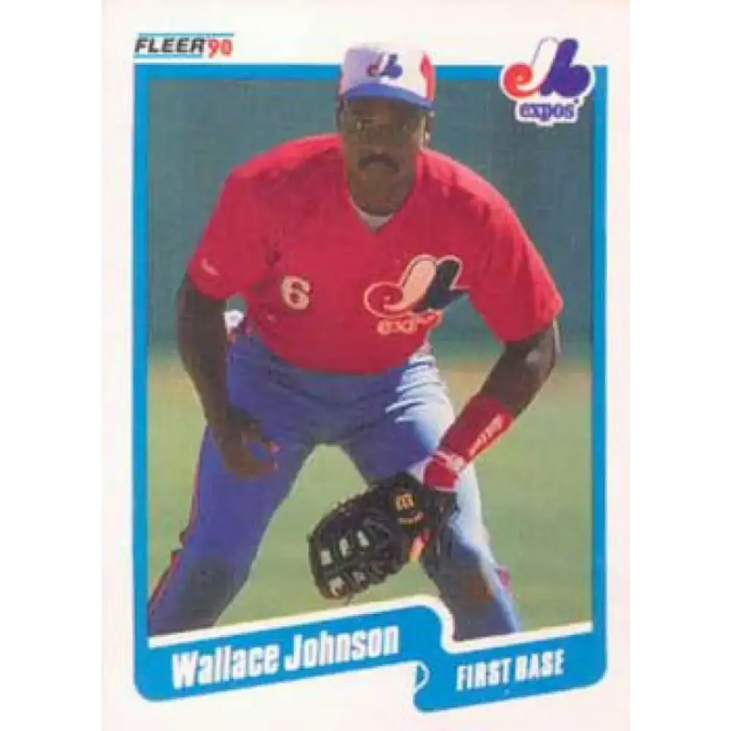 1990 Fleer #351 Wallace Johnson NM-MT Montreal Expos Baseball Card - Baseball Card Single