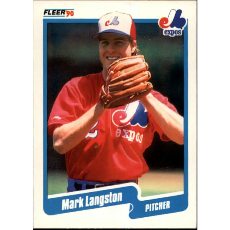 1990 Fleer #352 Mark Langston NM-MT Montreal Expos Baseball Card - Baseball Card Single