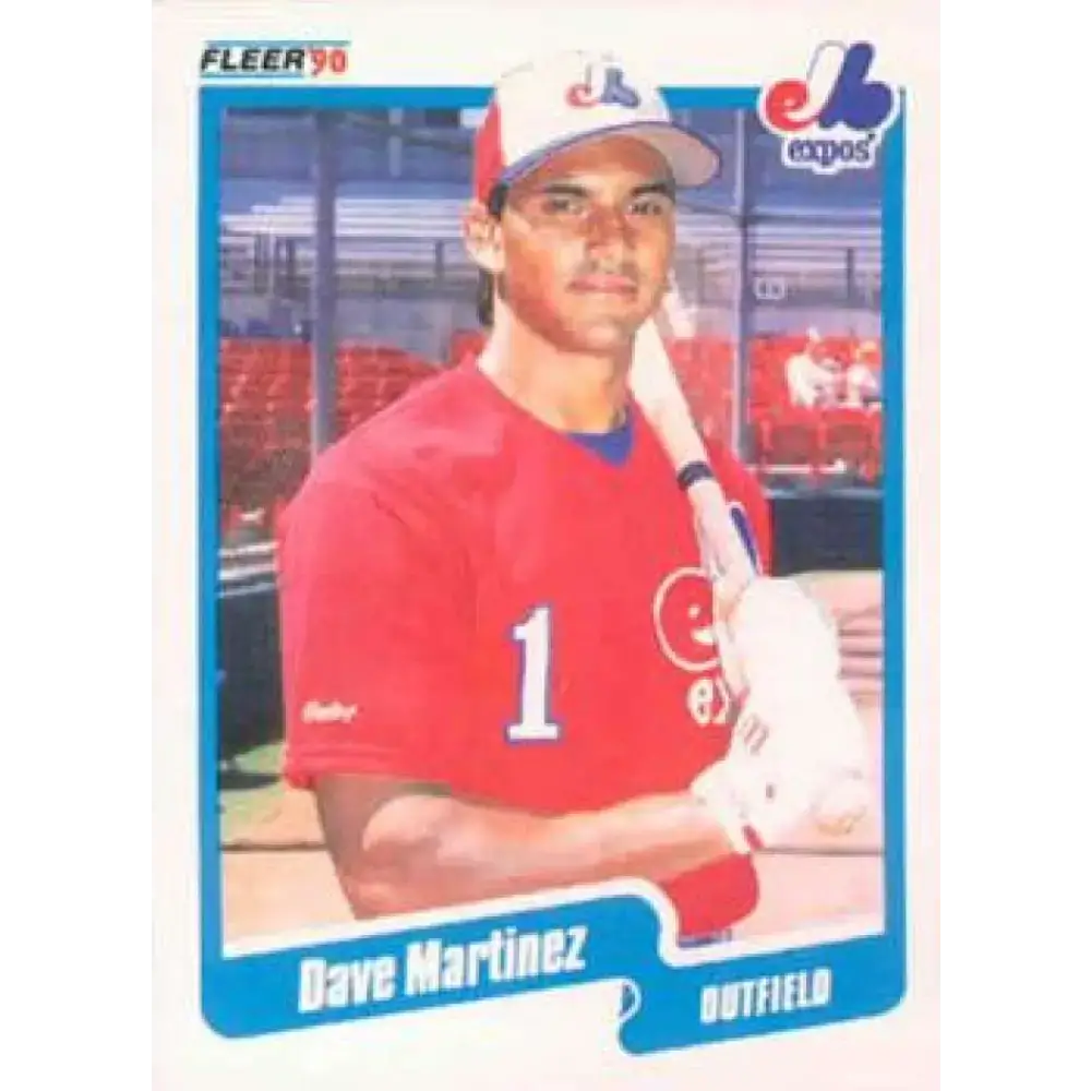 1990 Fleer #353b Dave Martinez NM-MT Montreal Expos Baseball Card - Baseball Card Single