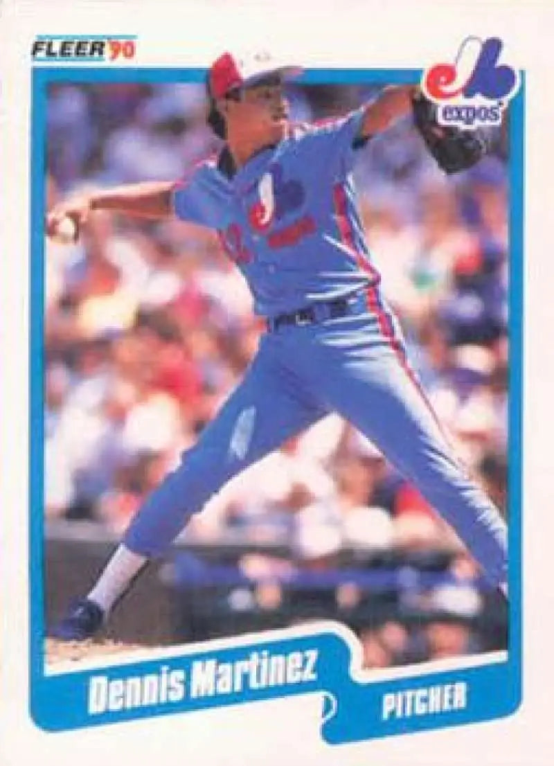 1990 Fleer #354 Dennis Martinez NM-MT Montreal Expos Baseball Card - Baseball Card Single