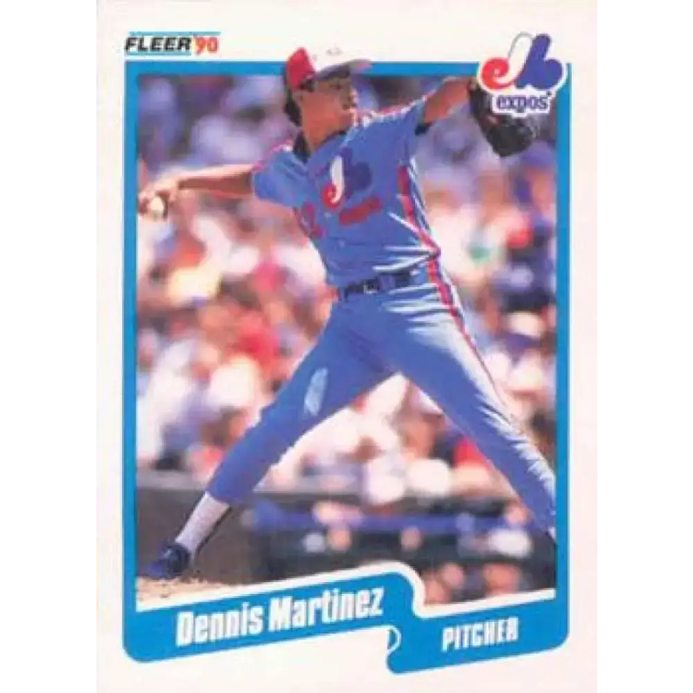 1990 Fleer #354 Dennis Martinez UER NM-MT Montreal Expos Baseball Card - Baseball Card Single