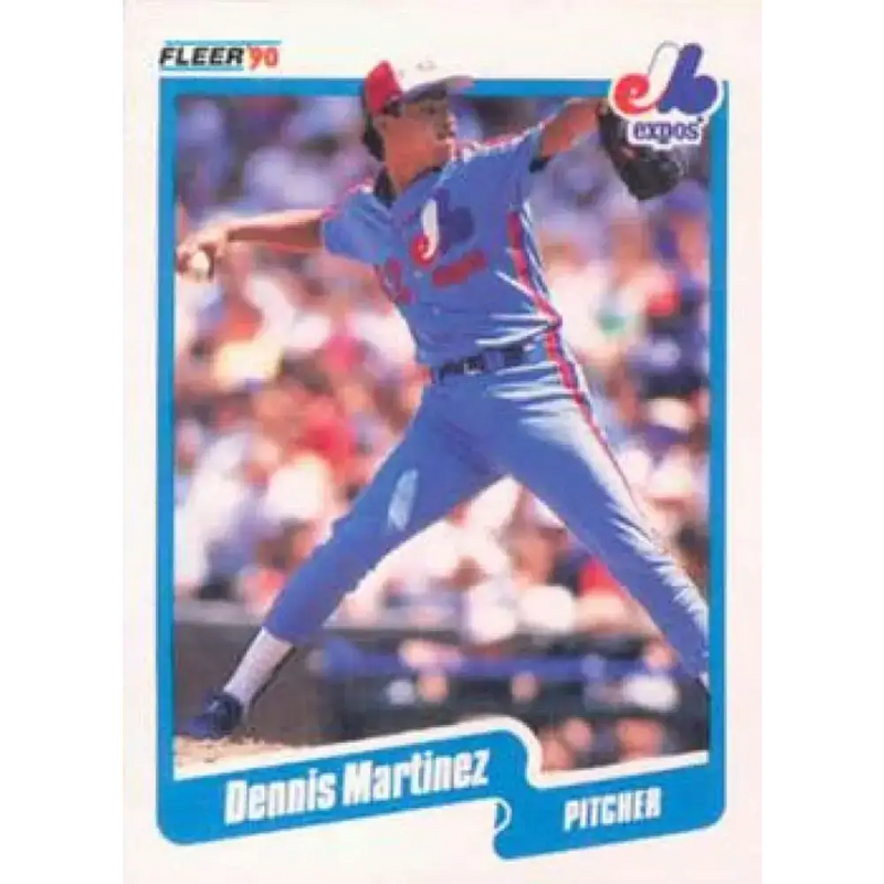 1990 Fleer #354 Dennis Martinez UER NM-MT Montreal Expos Baseball Card - Baseball Card Single