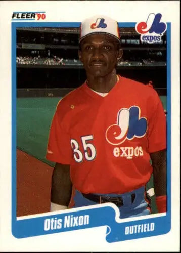 1990 Fleer #356 Otis Nixon NM-MT Expos - Baseball Card Single