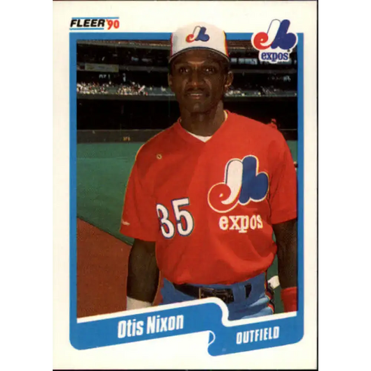 1990 Fleer #356 Otis Nixon NM-MT Montreal Expos Baseball Card - Baseball Card Single