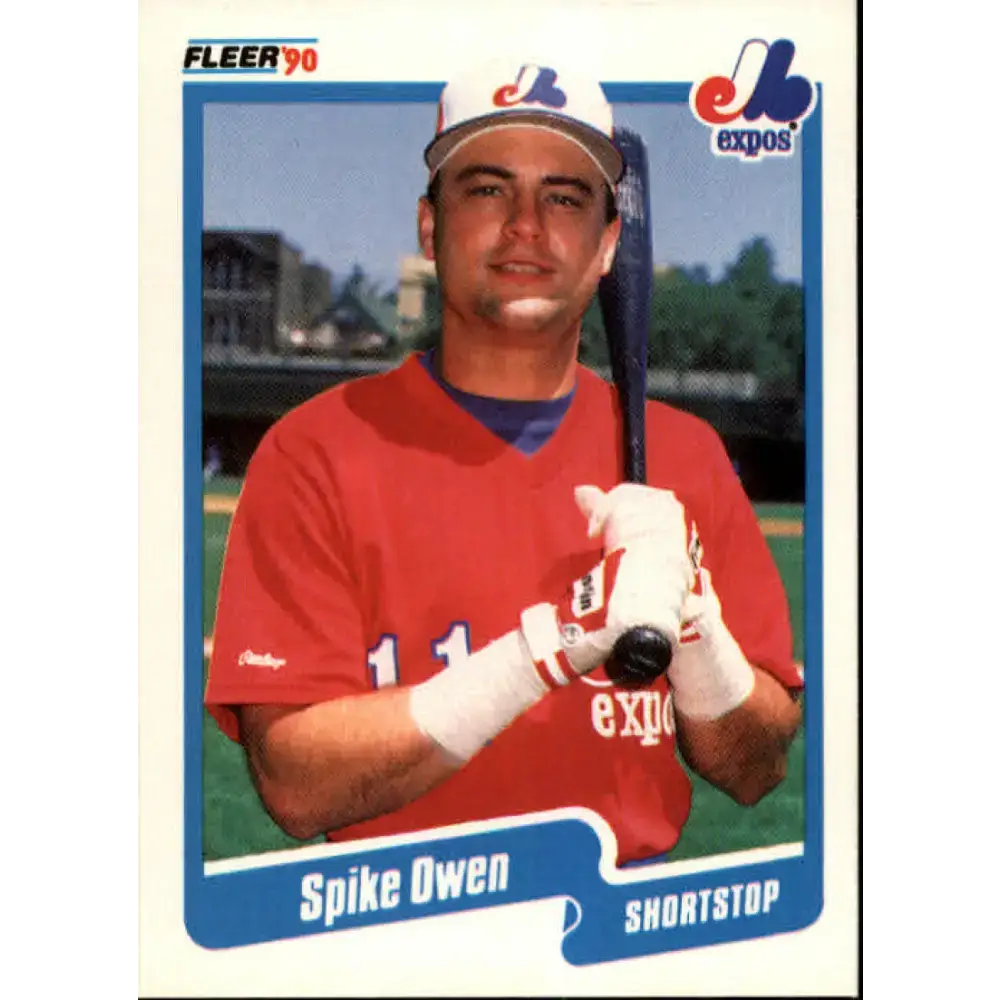 1990 Fleer #357 Spike Owen NM-MT Montreal Expos Baseball Card - Baseball Card Single