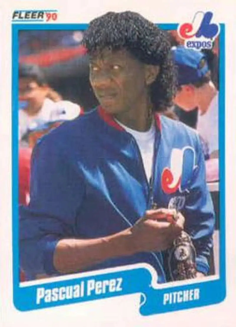 1990 Fleer #358 Pascual Perez NM-MT Montreal Expos Baseball Card - Baseball Card Single