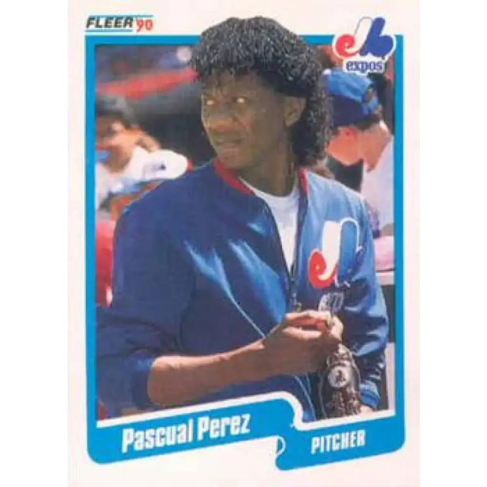 1990 Fleer #358 Pascual Perez NM-MT Montreal Expos Baseball Card - Baseball Card Single