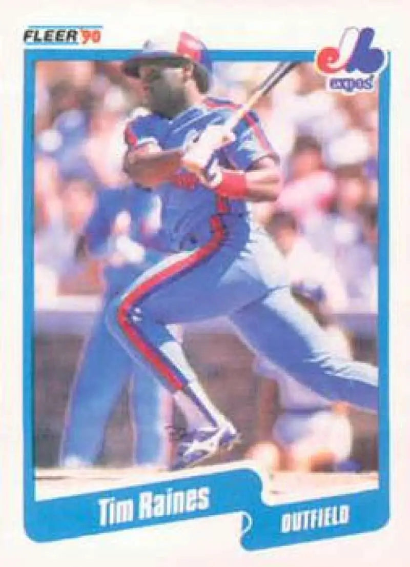 1990 Fleer #359 Tim Raines NM-MT Montreal Expos Baseball Card - Baseball Card Single