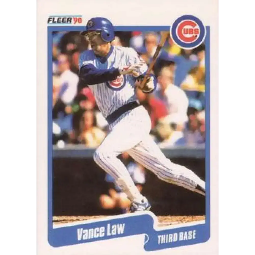 1990 Fleer #36 Vance Law NM-MT Chicago Cubs Baseball Card - Baseball Card Single