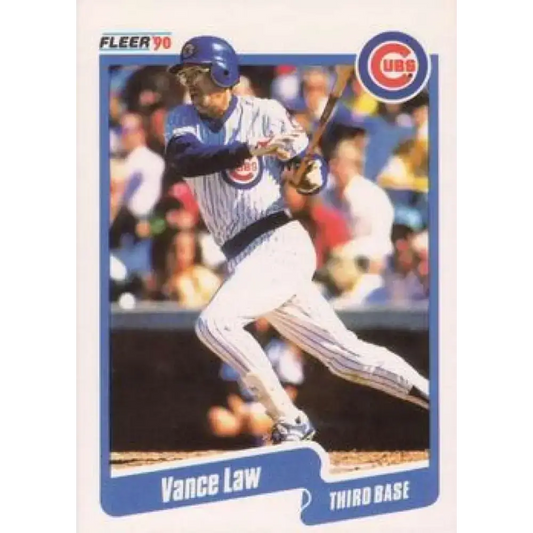 1990 Fleer #36 Vance Law NM-MT Chicago Cubs Baseball Card - Baseball Card Single