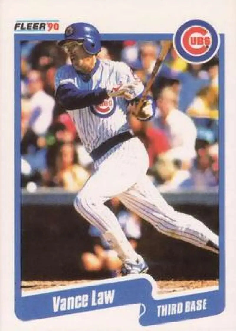 1990 Fleer #36 Vance Law NM-MT Chicago Cubs Baseball Card - Baseball Card Single