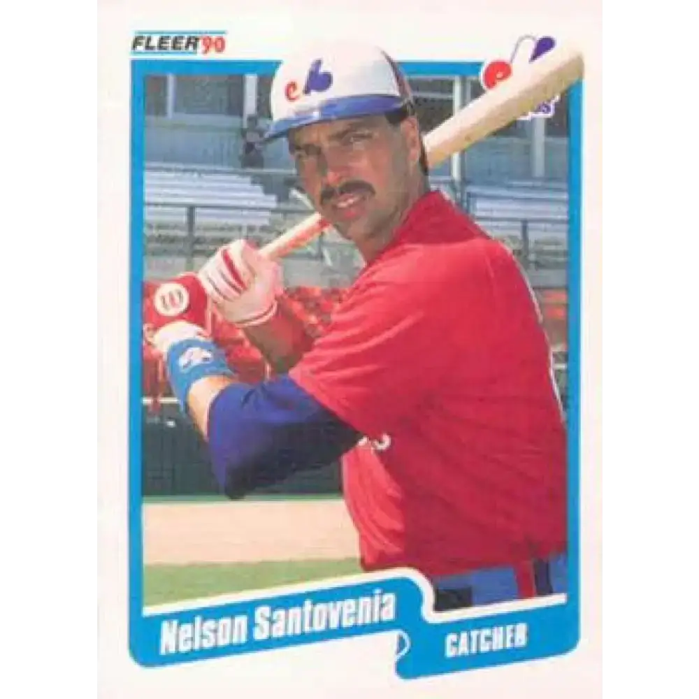 1990 Fleer #360 Nelson Santovenia NM-MT Montreal Expos Baseball Card - Baseball Card Single