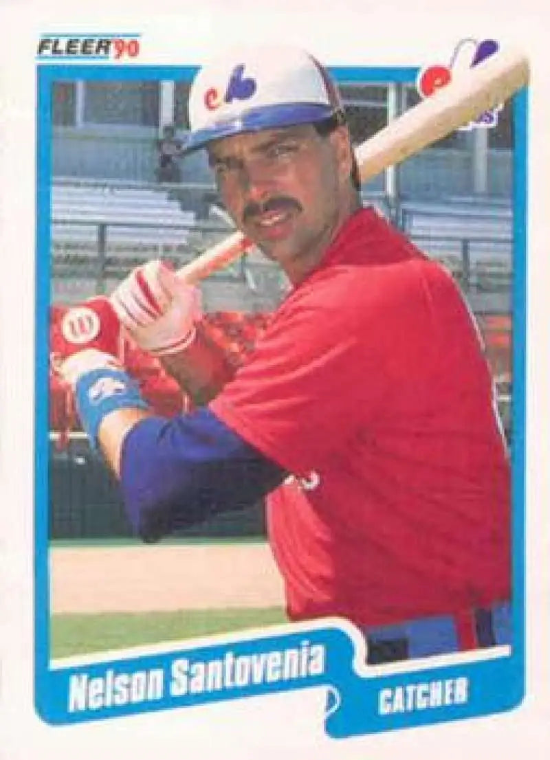1990 Fleer #360 Nelson Santovenia NM-MT Montreal Expos Baseball Card - Baseball Card Single