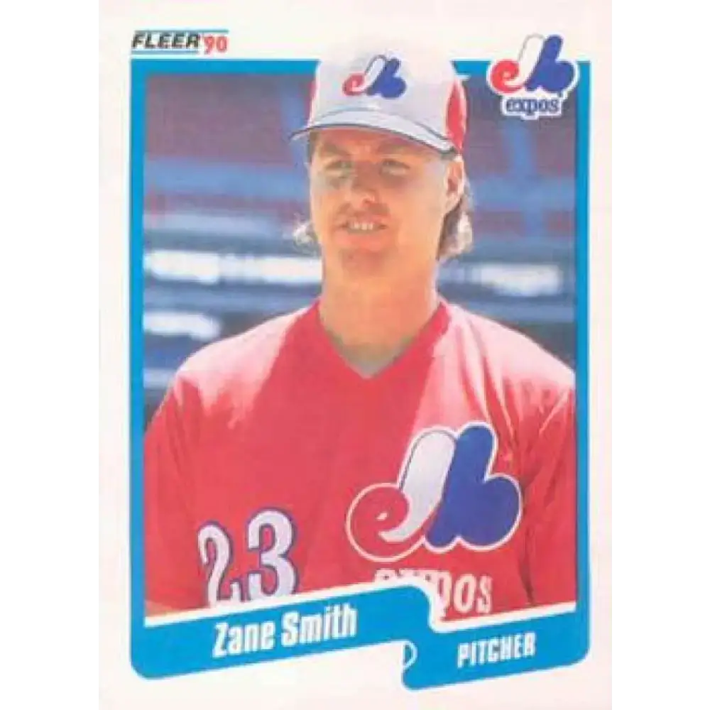 1990 Fleer #362 Zane Smith NM-MT Montreal Expos Baseball Card - Baseball Card Single