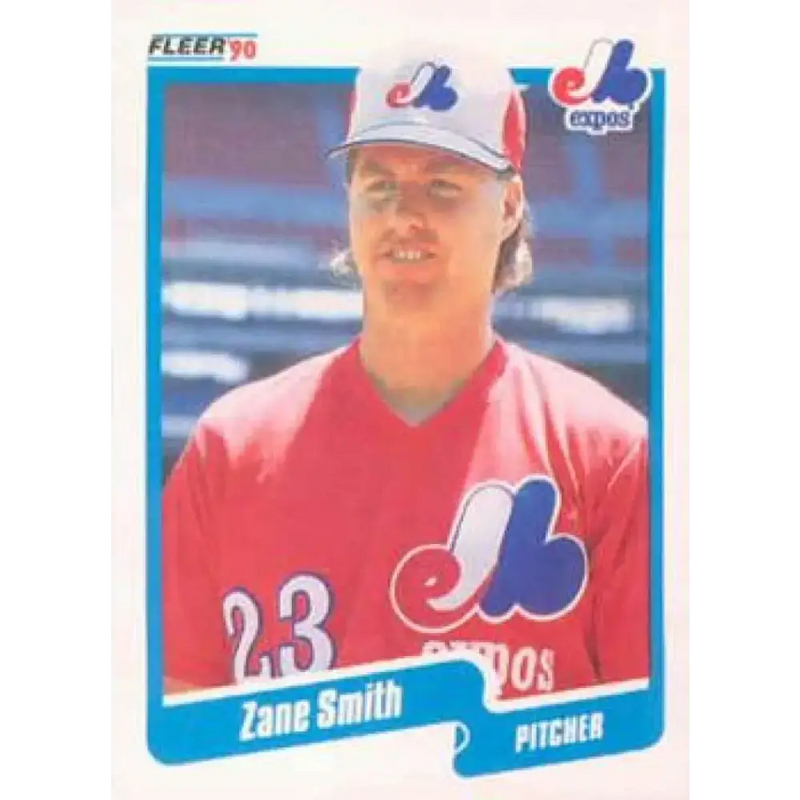 1990 Fleer #362 Zane Smith NM-MT Montreal Expos Baseball Card - Baseball Card Single