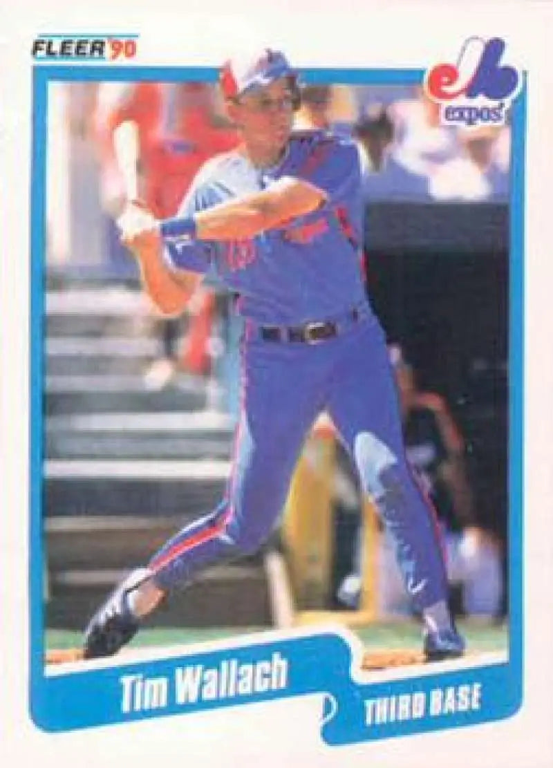 1990 Fleer #364 Tim Wallach NM-MT Montreal Expos Baseball Card - Baseball Card Single