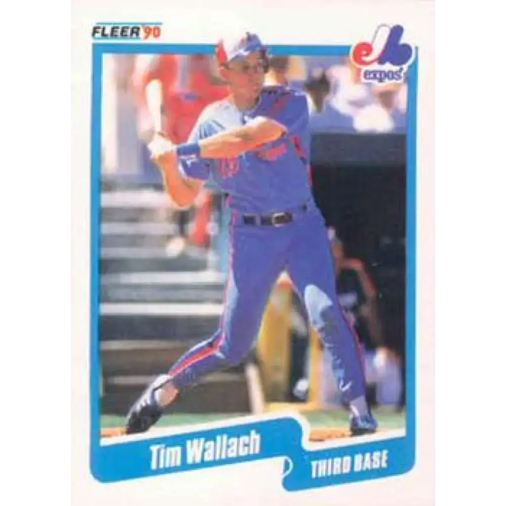 1990 Fleer #364 Tim Wallach NM-MT Montreal Expos Baseball Card - Baseball Card Single
