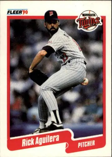 1990 Fleer #365 Rick Aguilera NM-MT Twins ID:3627 - Baseball Card Single