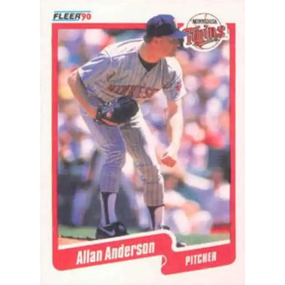 1990 Fleer #366 Allan Anderson NM-MT Minnesota Twins Baseball Card - Baseball Card Single