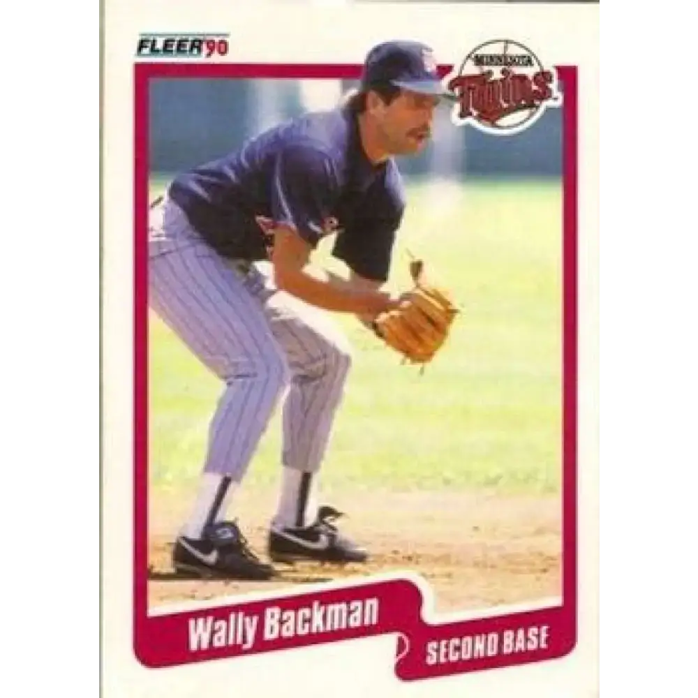 1990 Fleer #367 Wally Backman NM-MT Minnesota Twins Baseball Card - Baseball Card Single