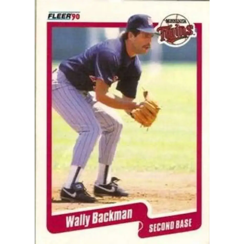 1990 Fleer #367 Wally Backman NM-MT Minnesota Twins Baseball Card - Baseball Card Single