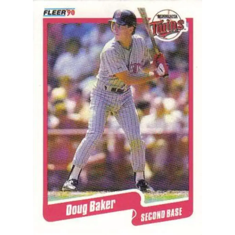 1990 Fleer #368 Doug Baker NM-MT Minnesota Twins Baseball Card - Baseball Card Single