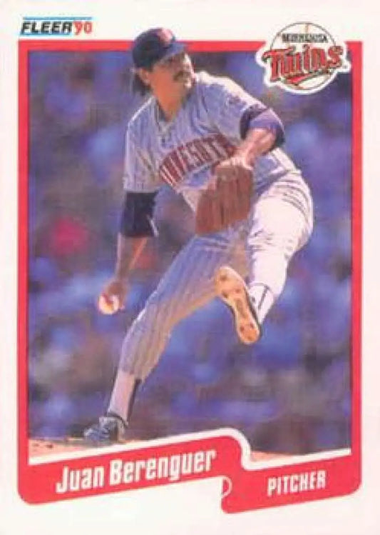 1990 Fleer #369 Juan Berenguer NM-MT Minnesota Twins Baseball Card - Baseball Card Single