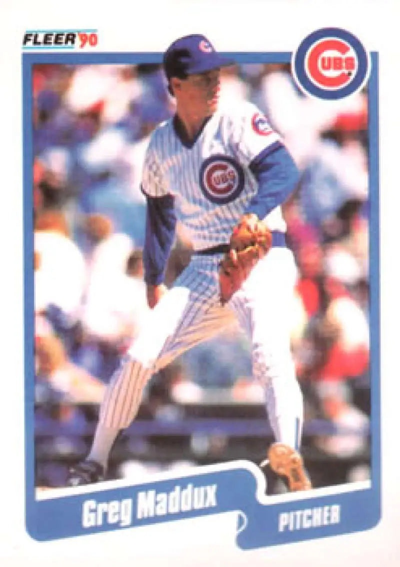 1990 Fleer #37 Greg Maddux NM-MT Chicago Cubs Baseball Card - Baseball Card Single