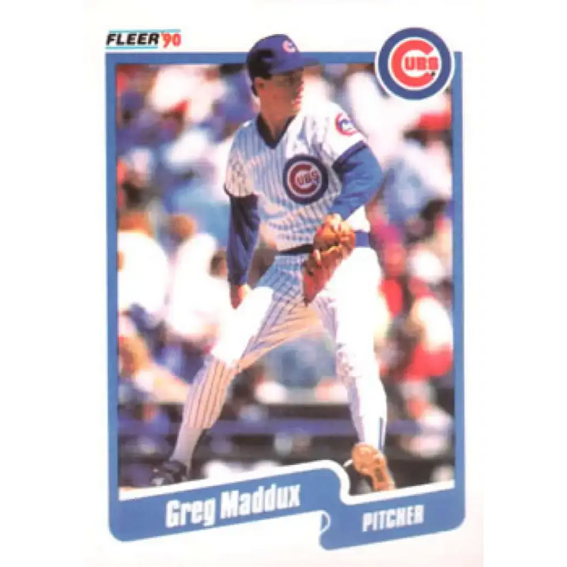 1990 Fleer #37 Greg Maddux NM-MT Chicago Cubs Baseball Card - Baseball Card Single