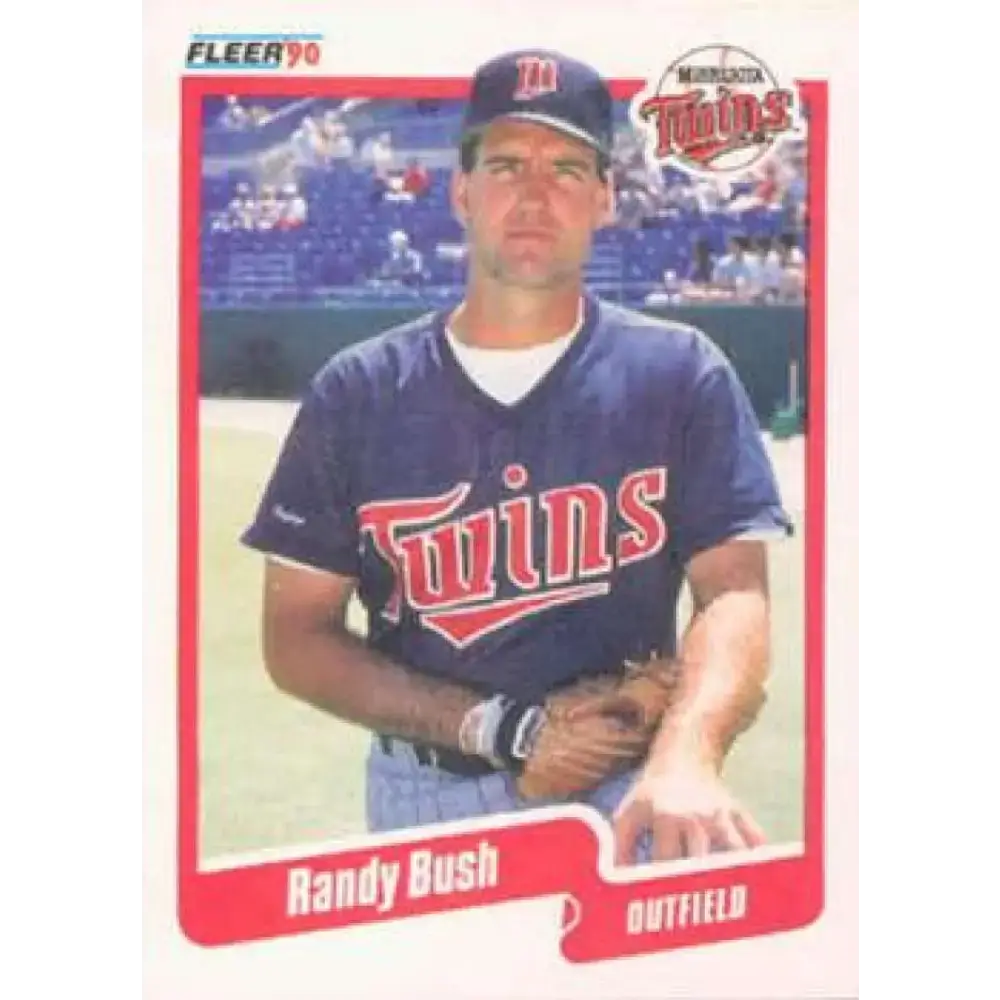 1990 Fleer #370 Randy Bush NM-MT Minnesota Twins Baseball Card - Baseball Card Single