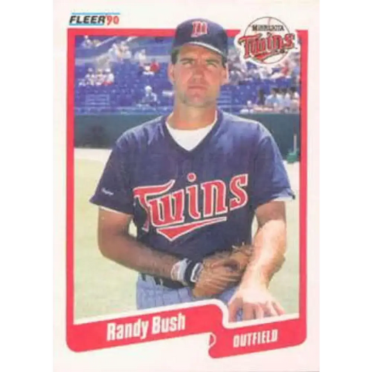 1990 Fleer #370 Randy Bush NM-MT Minnesota Twins Baseball Card - Baseball Card Single