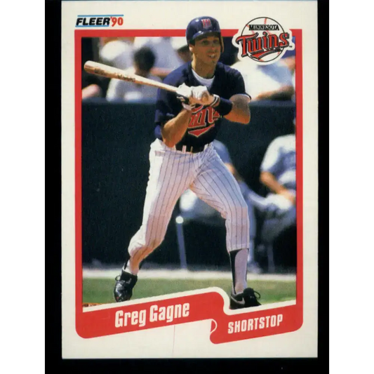 1990 Fleer #374 Greg Gagne NM-MT Minnesota Twins Baseball Card - Baseball Card Single