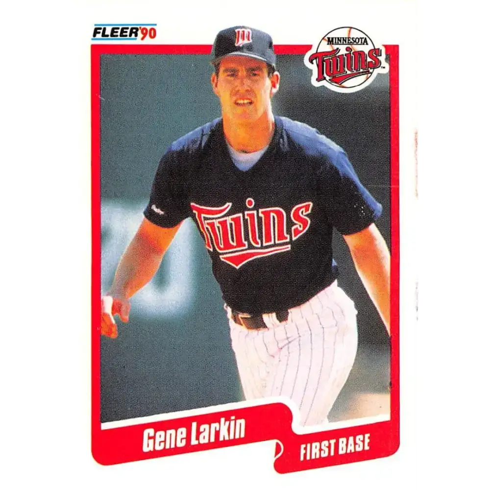 1990 Fleer #379 Gene Larkin NM-MT Minnesota Twins Baseball Card - Baseball Card Single