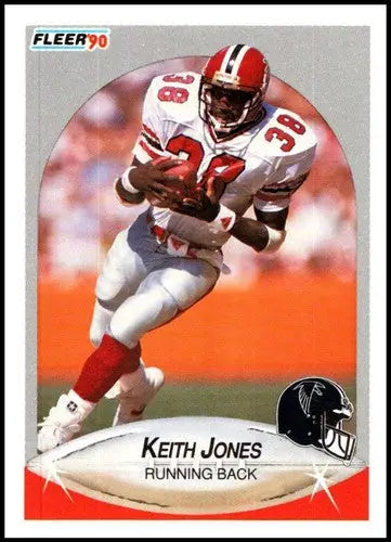 1990 Fleer Keith Jones Falcons trading card with original gloss featuring Simply Sandoval