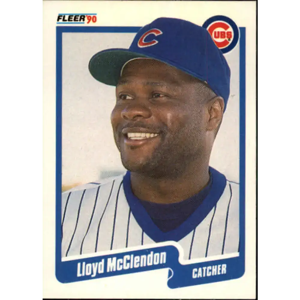 1990 Fleer #38 Lloyd McClendon NM-MT Chicago Cubs Baseball Card - Baseball Card Single