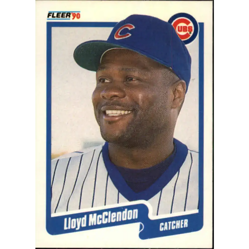 1990 Fleer #38 Lloyd McClendon NM-MT Chicago Cubs Baseball Card - Baseball Card Single