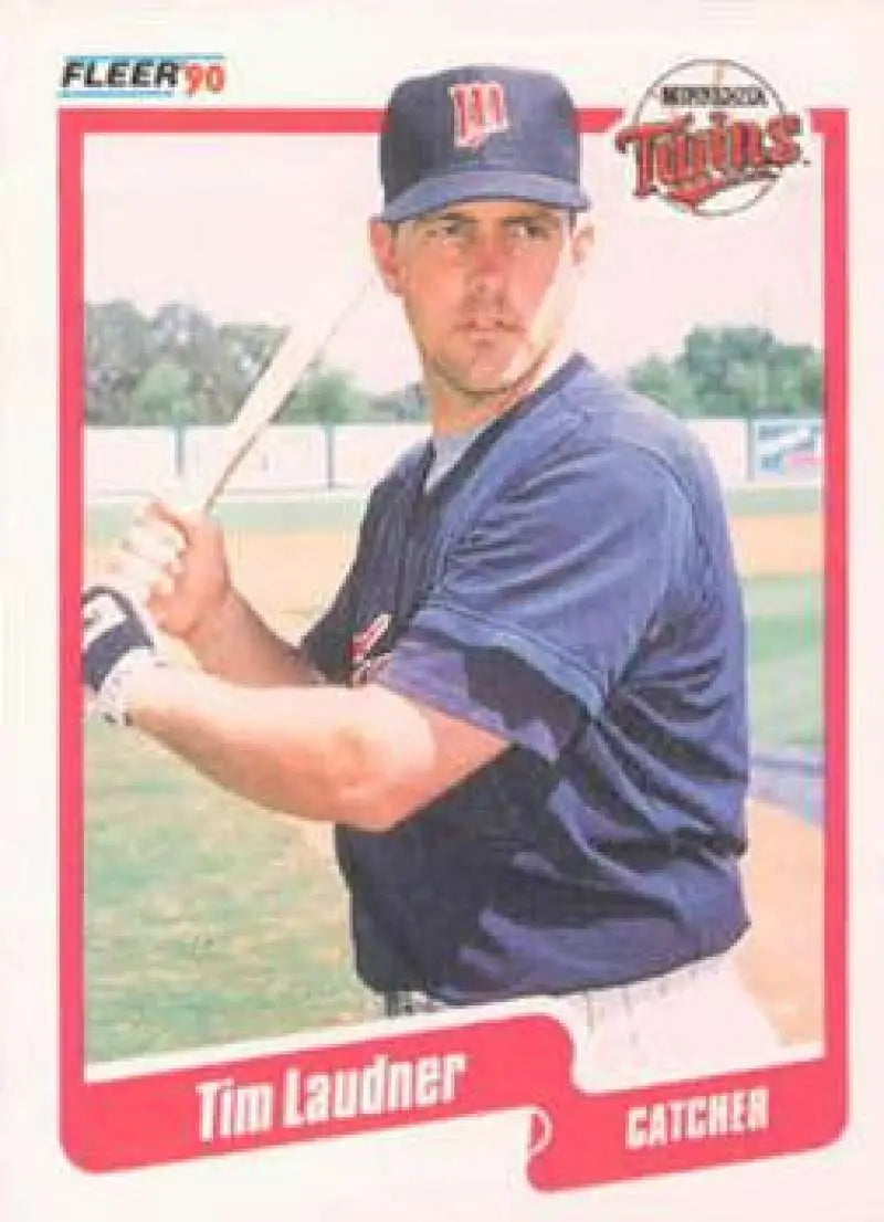 1990 Fleer #380 Tim Laudner NM-MT Minnesota Twins Baseball Card - Baseball Card Single