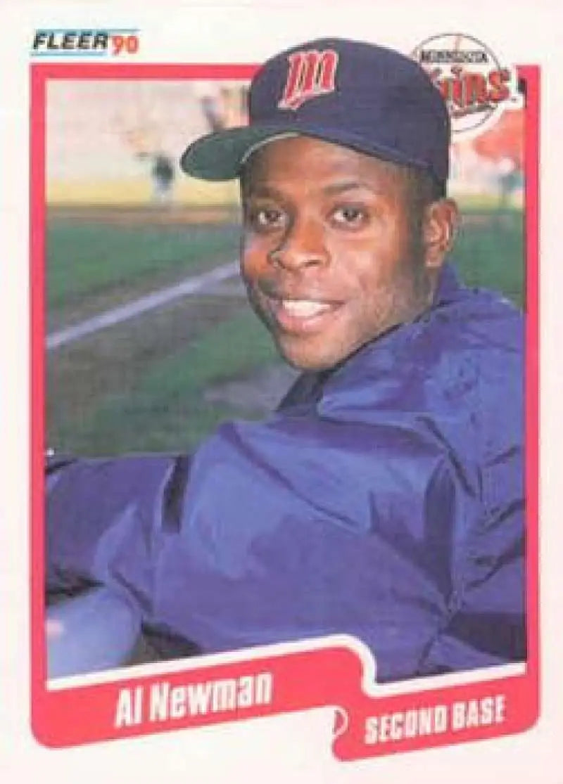 1990 Fleer #382 Al Newman NM-MT Minnesota Twins Baseball Card - Baseball Card Single