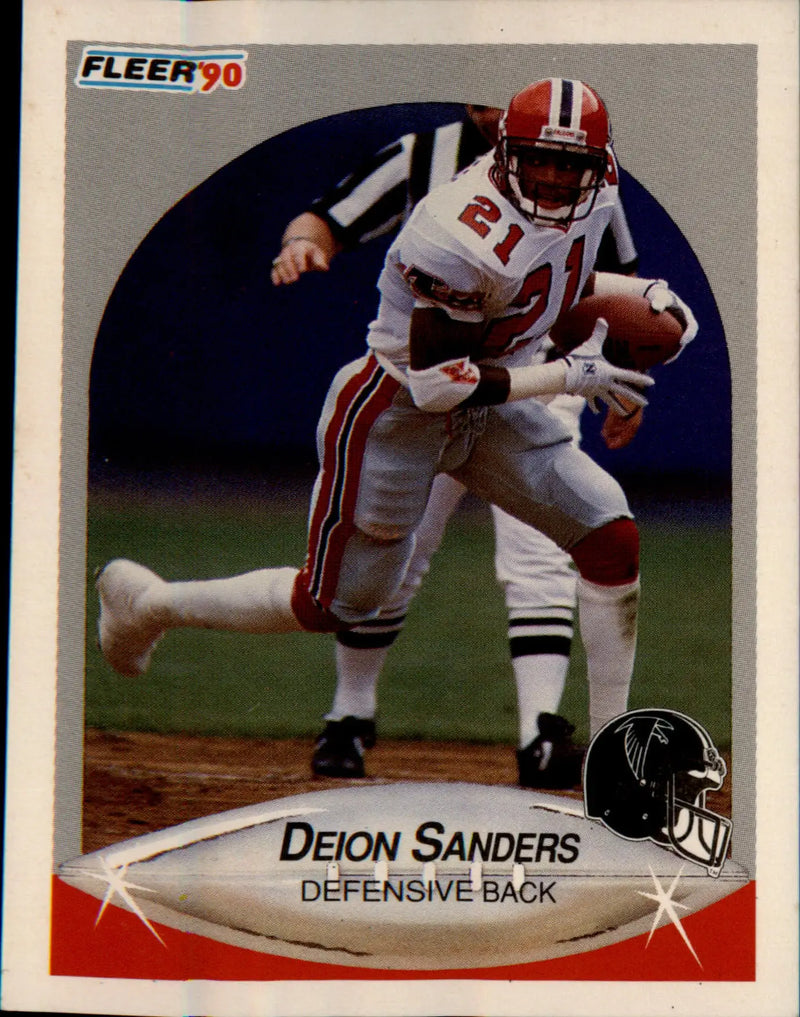 1990 Fleer #382 Deion Sanders - Football Card Single