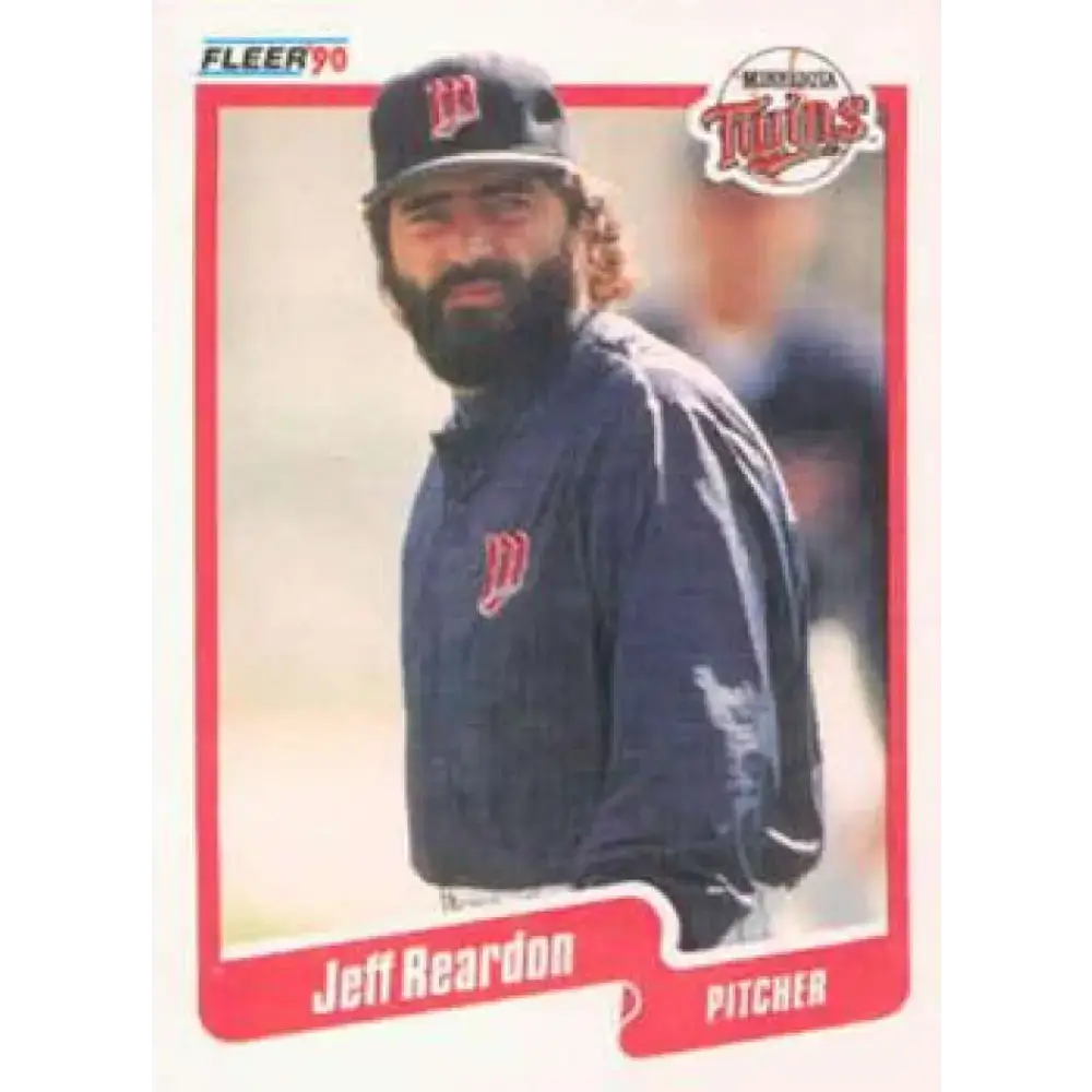 1990 Fleer #385 Jeff Reardon NM-MT Minnesota Twins Baseball Card - Baseball Card Single