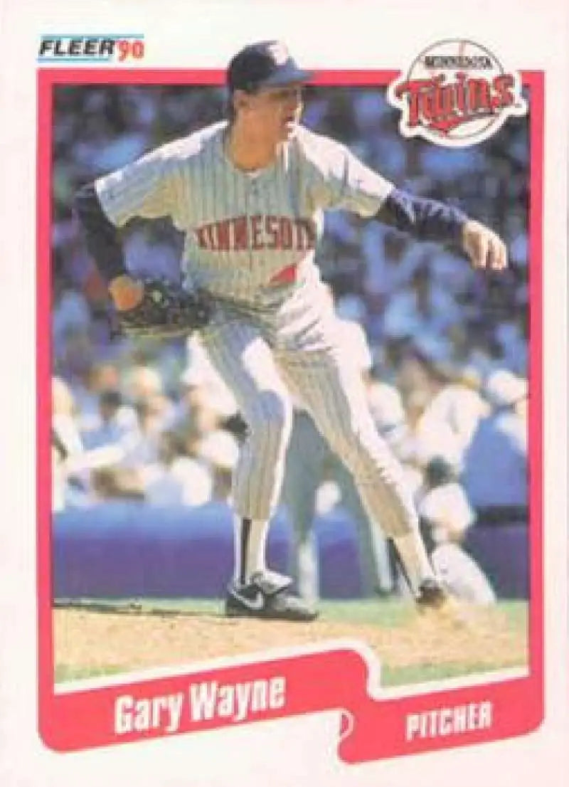 1990 Fleer #387 Gary Wayne NM-MT Minnesota Twins Baseball Card - Baseball Card Single
